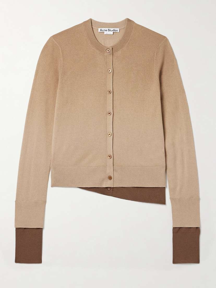 Acne Studios Layered Silk-blend Cardigan