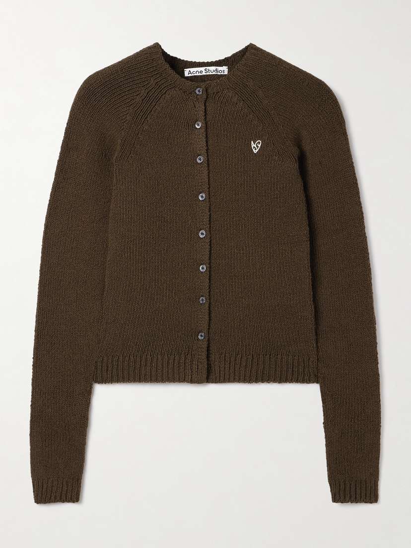 Acne Studios Embroidered Organic Cotton-blend Cardigan