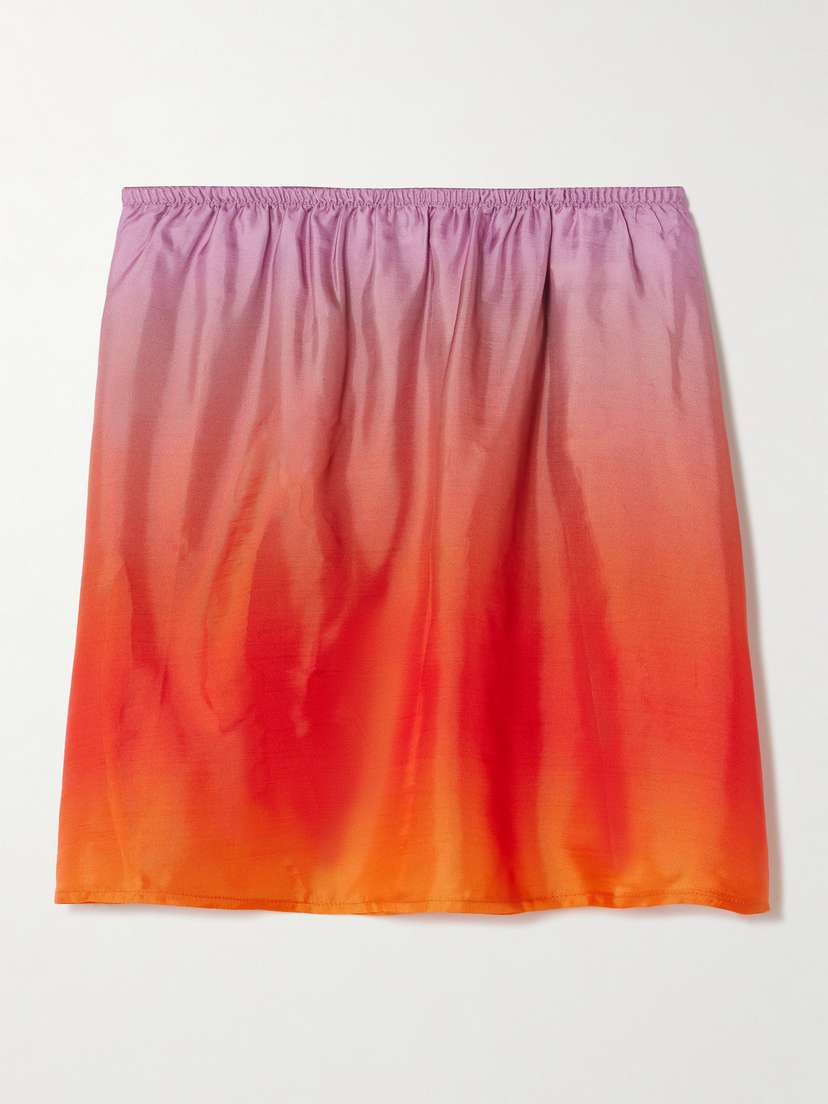 Lido Dégradé Satin-twill Mini Skirt