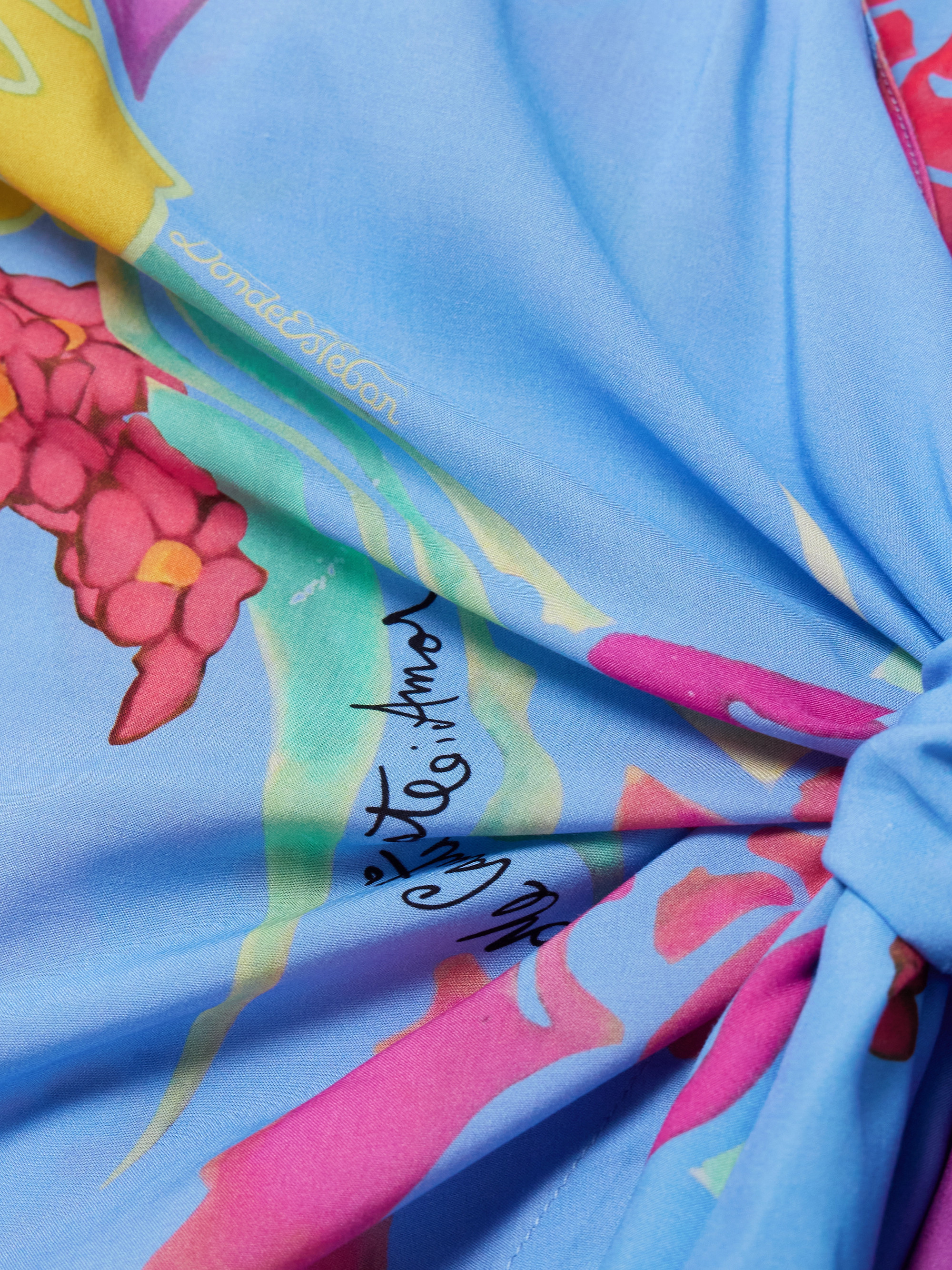 DONDE ESTEBAN Cielo floral-print crepe mini wrap dress