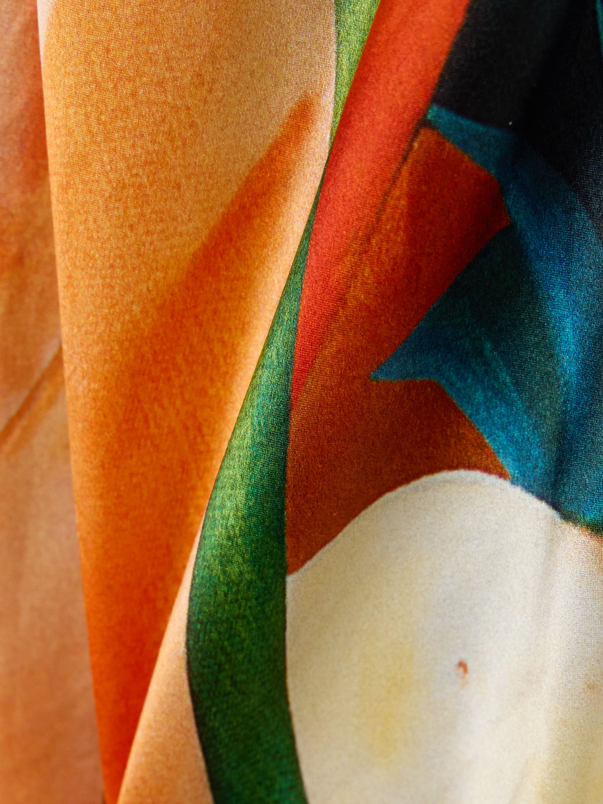 DONDE ESTEBAN OPEN-BACK PRINTED SILK-BLEND SATIN AND SILK-BLEND CHIFFON MAXI DRESS