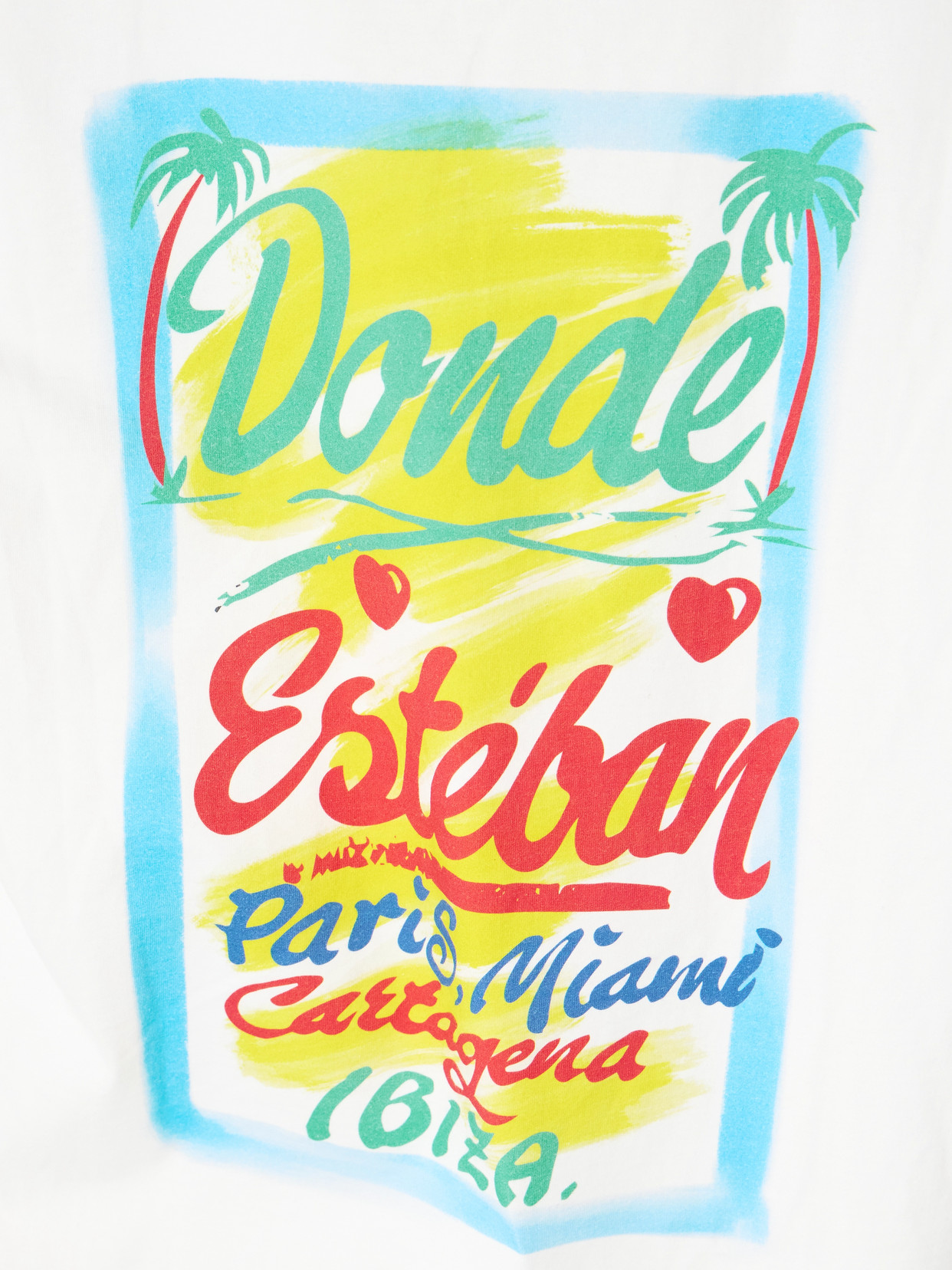 Donde Esteban Basurto Printed Cotton-jersey T-shirt In White