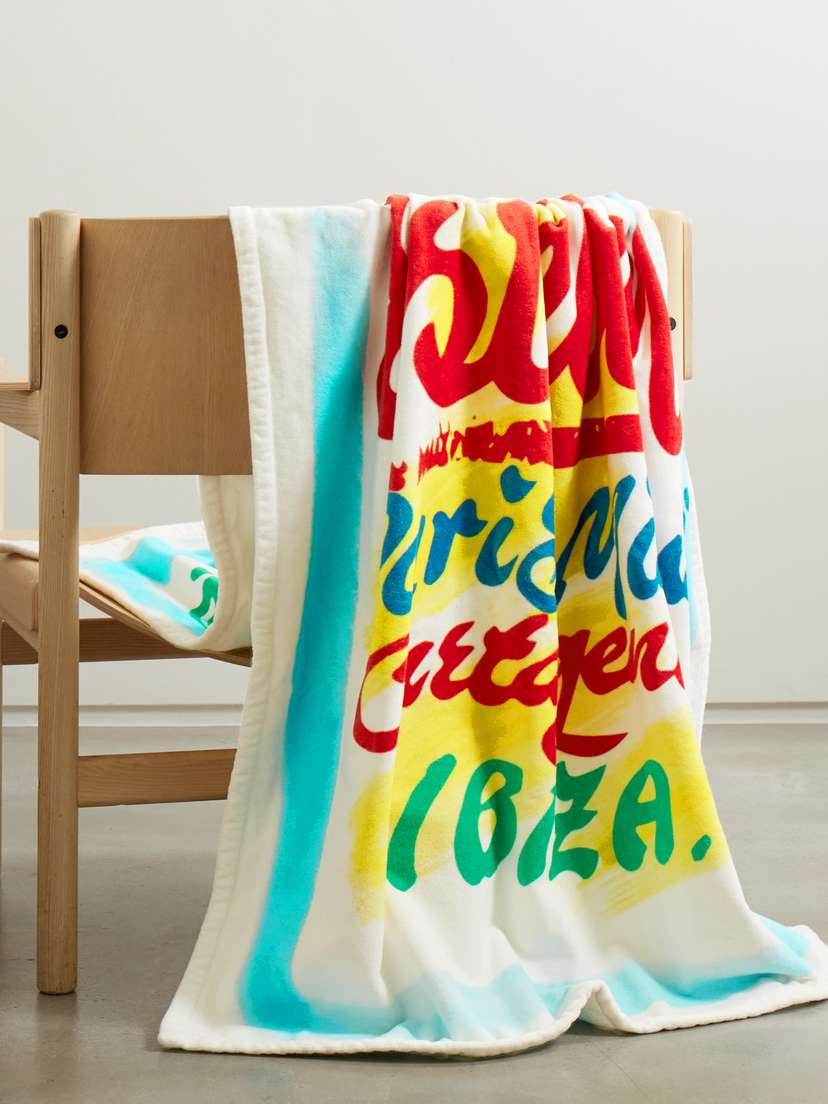 Donde Esteban Printed Cotton-terry Beach Towel