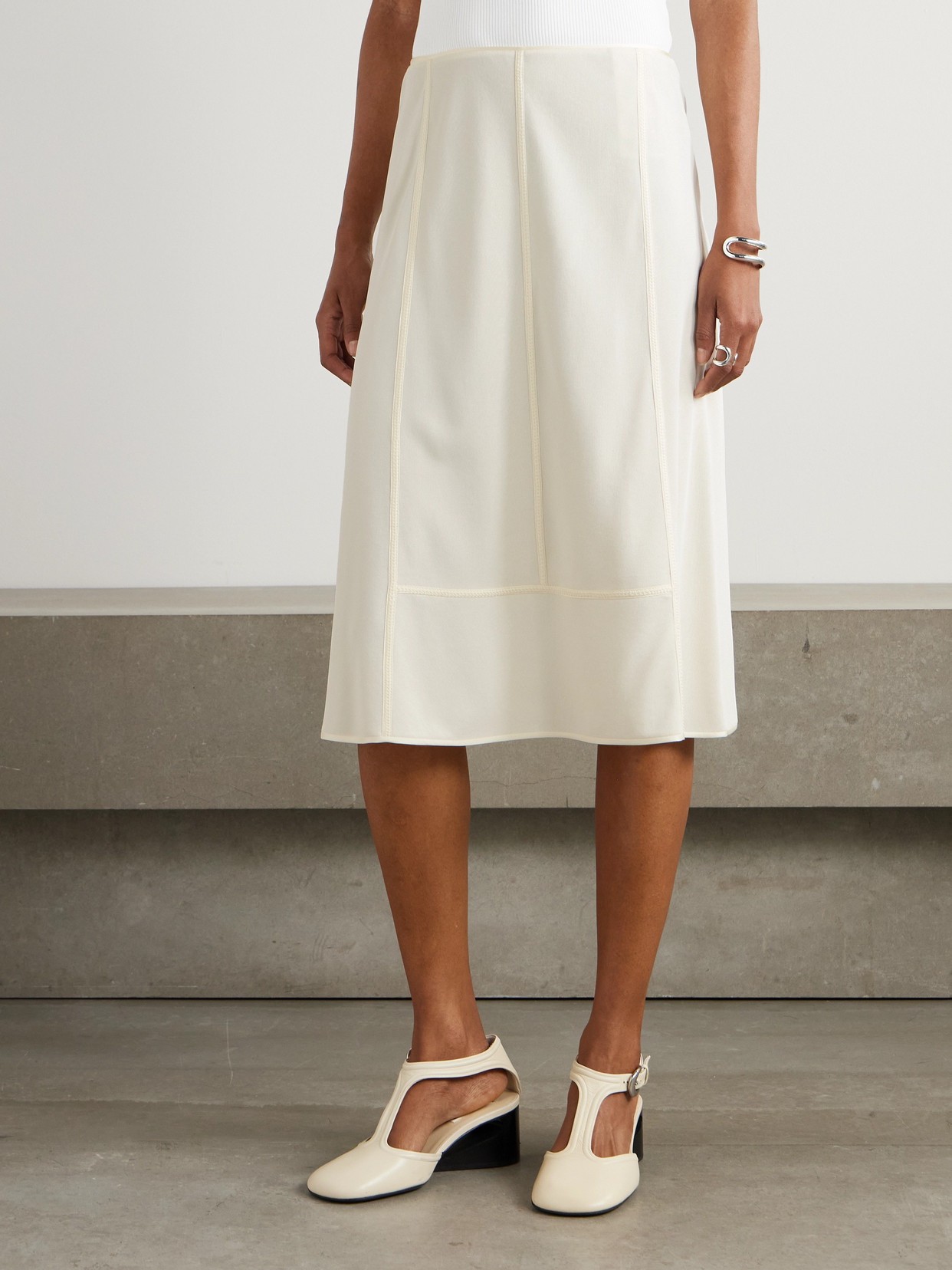 Paneled Jersey Midi