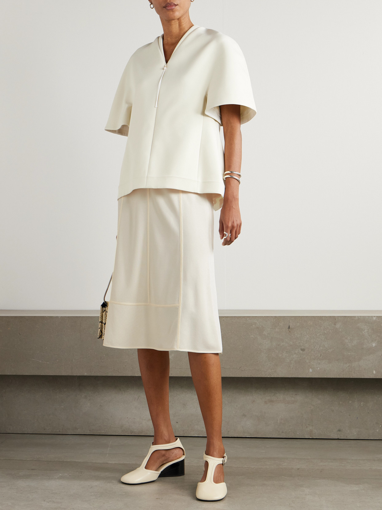 Paneled Jersey Midi
