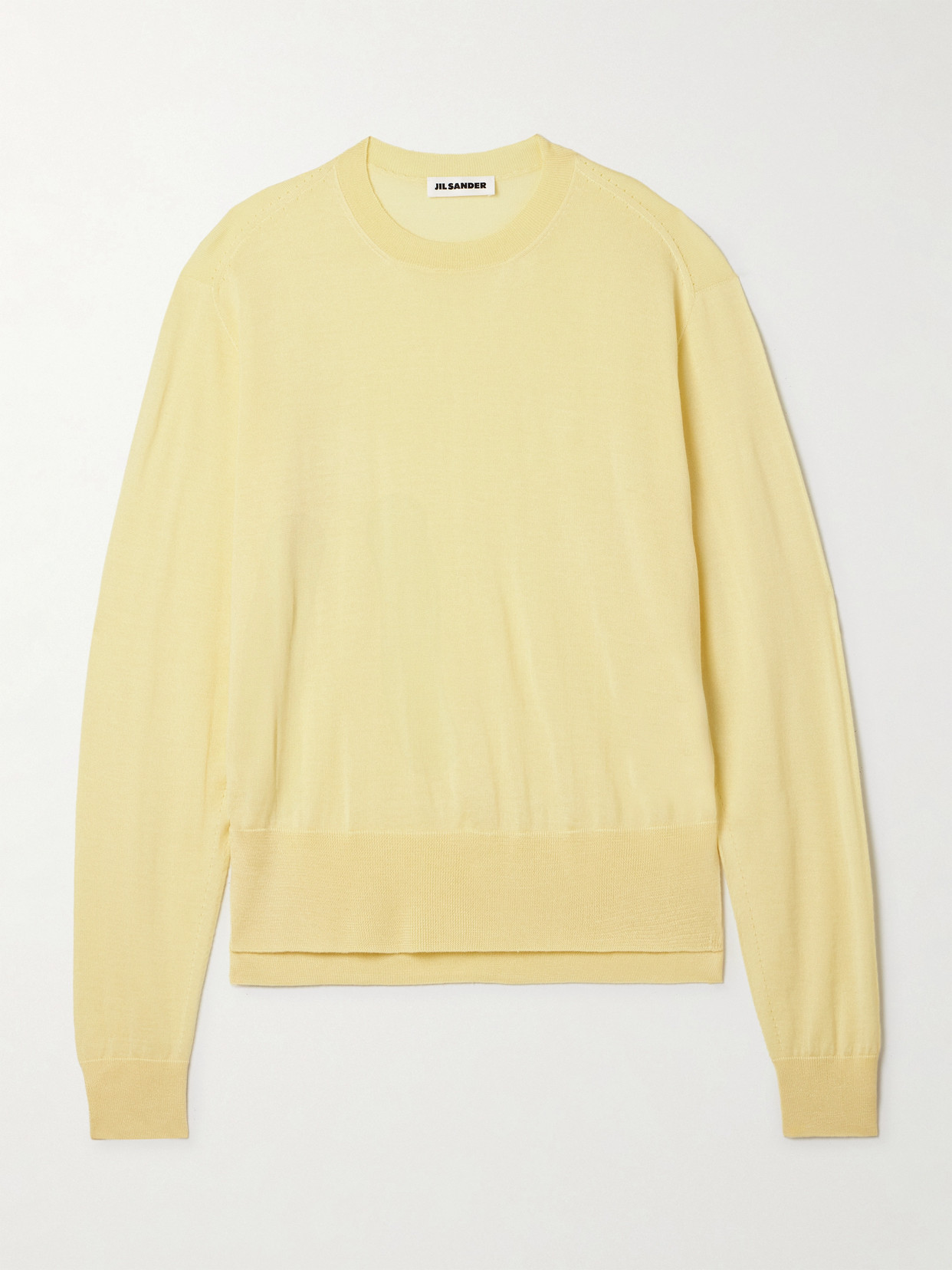Jil Sander Cashmere, Wool And Silk-blend Sweater In Yellow
