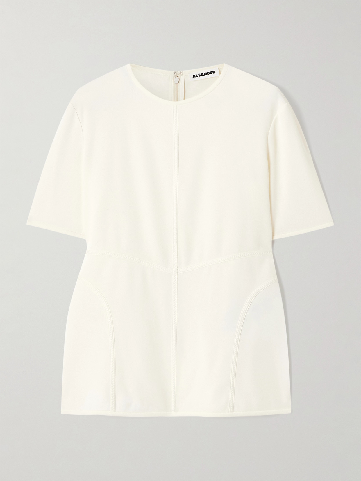 Jil Sander Crepe Top In White