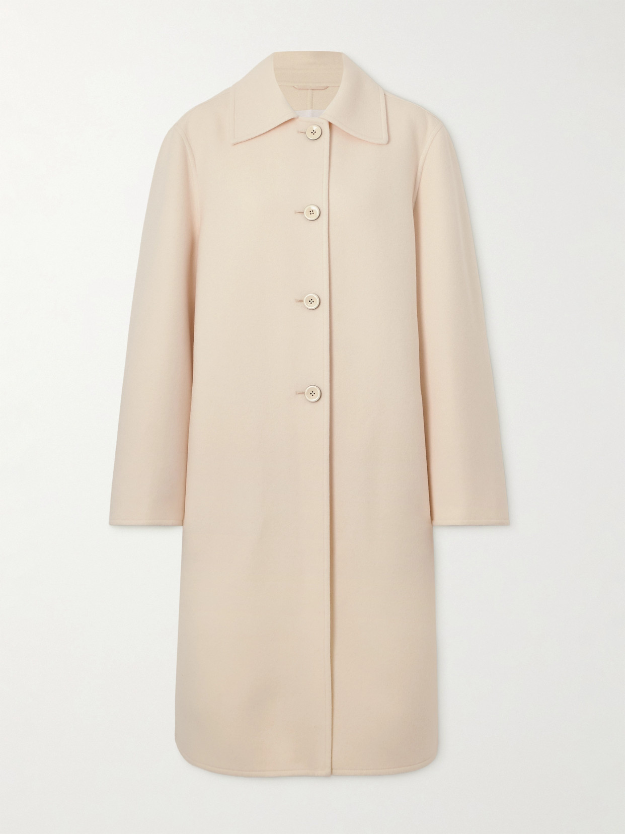 Jil Sander Wool-felt Coat In Pink
