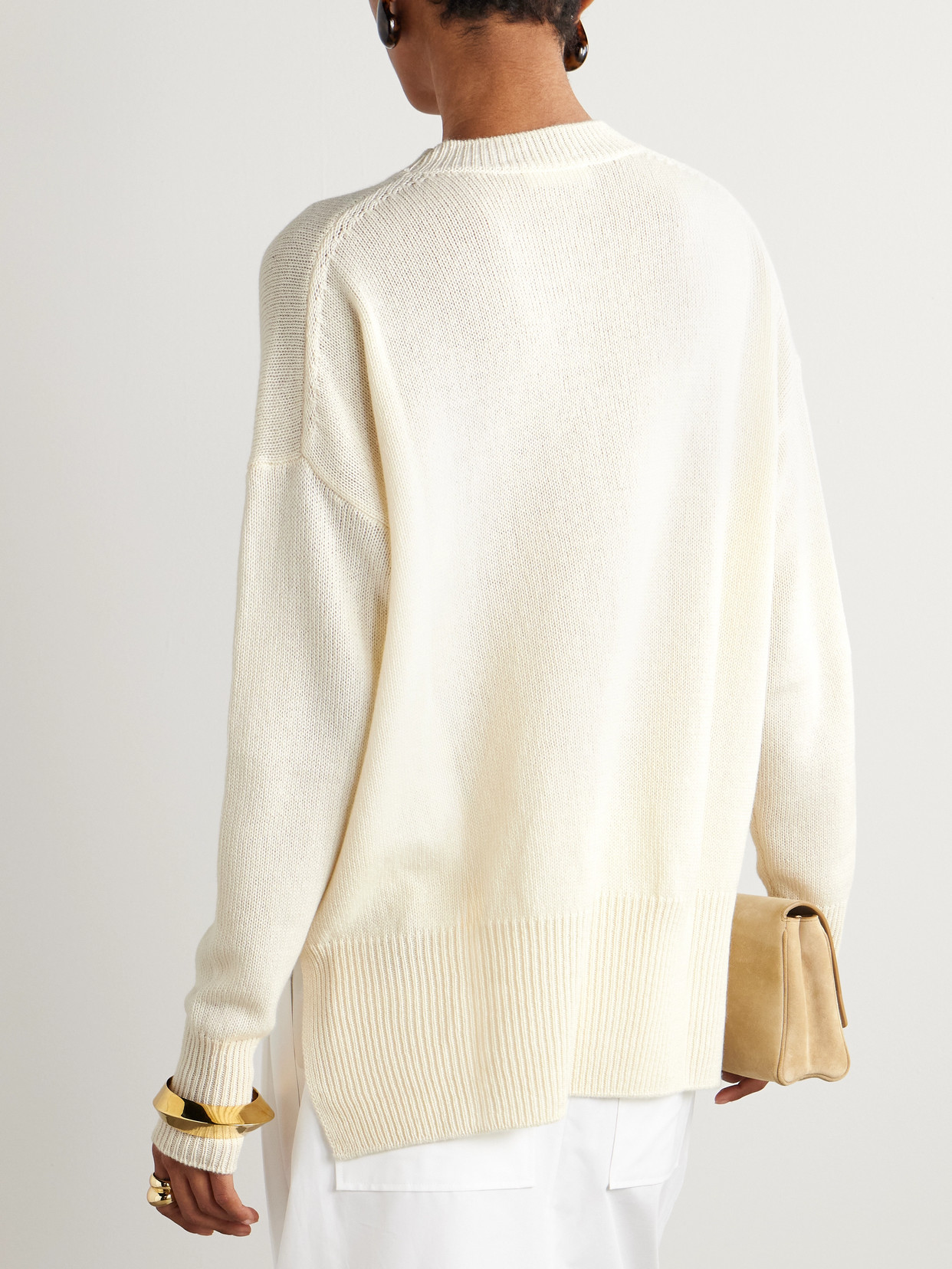 Jil Sander Woman Sweater Beige Size 6 Wool In Multi