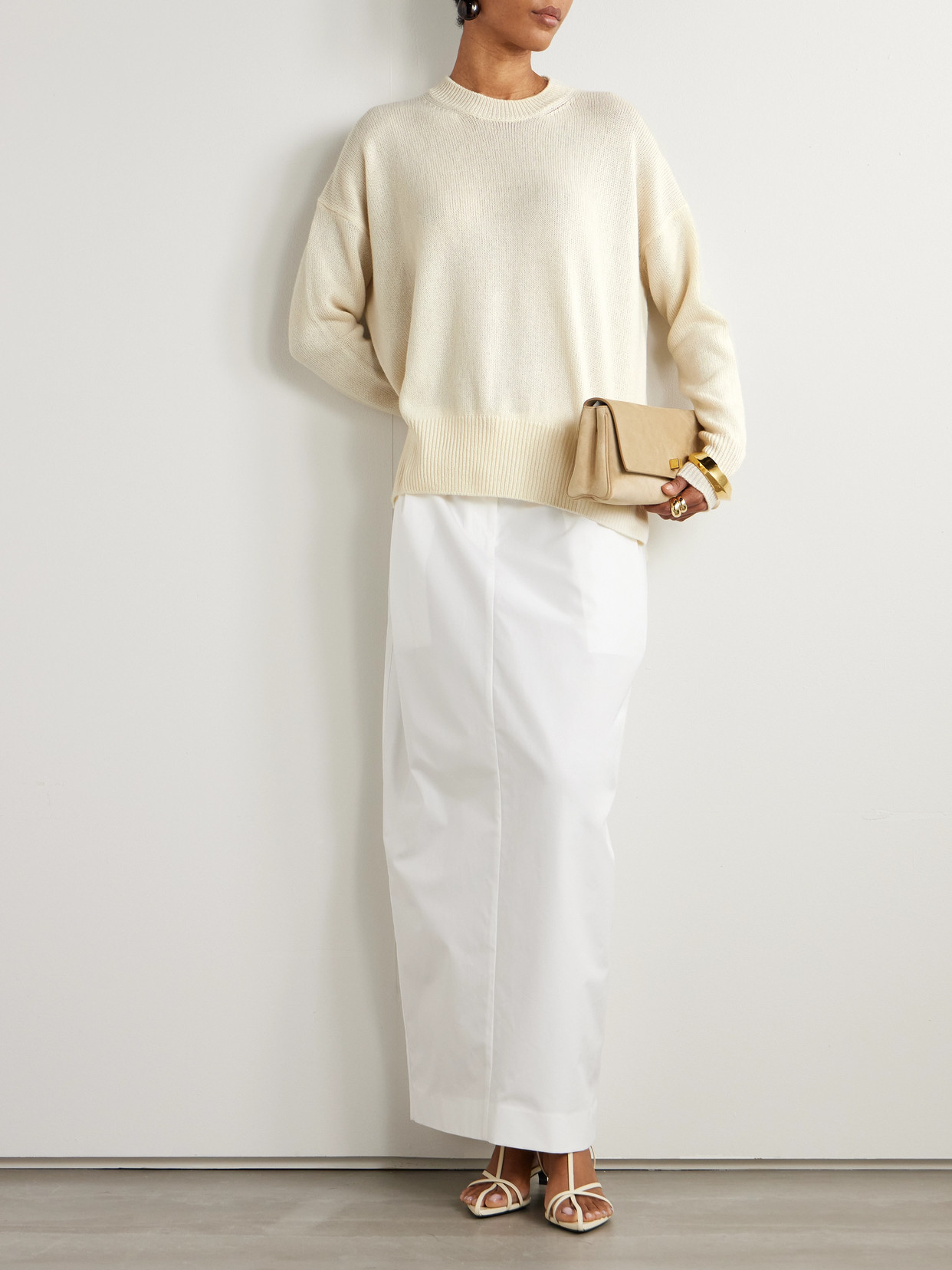 Jil Sander Woman Sweater Beige Size 6 Wool In Multi