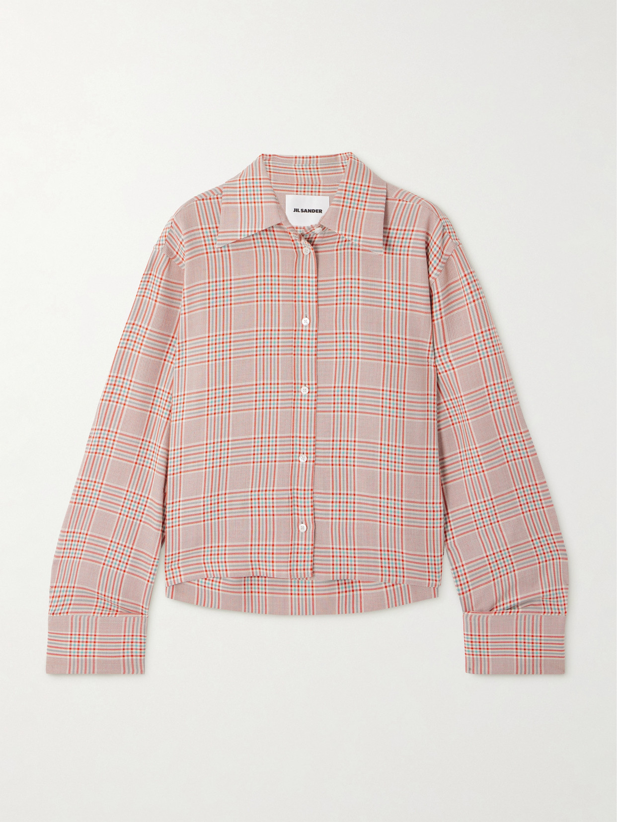 Jil Sander Checked Cotton And Wool-blend Shirt