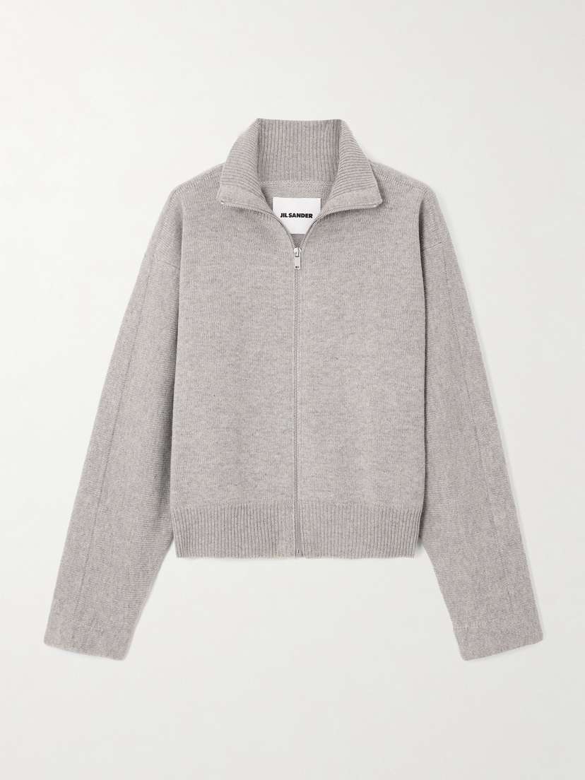 Jil Sander Turtleneck Wool-blend Cardigan