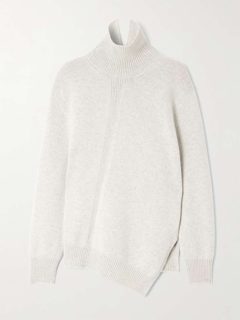 Jil Sander Asymmetric Alpaca And Wool-blend Turtleneck Sweater