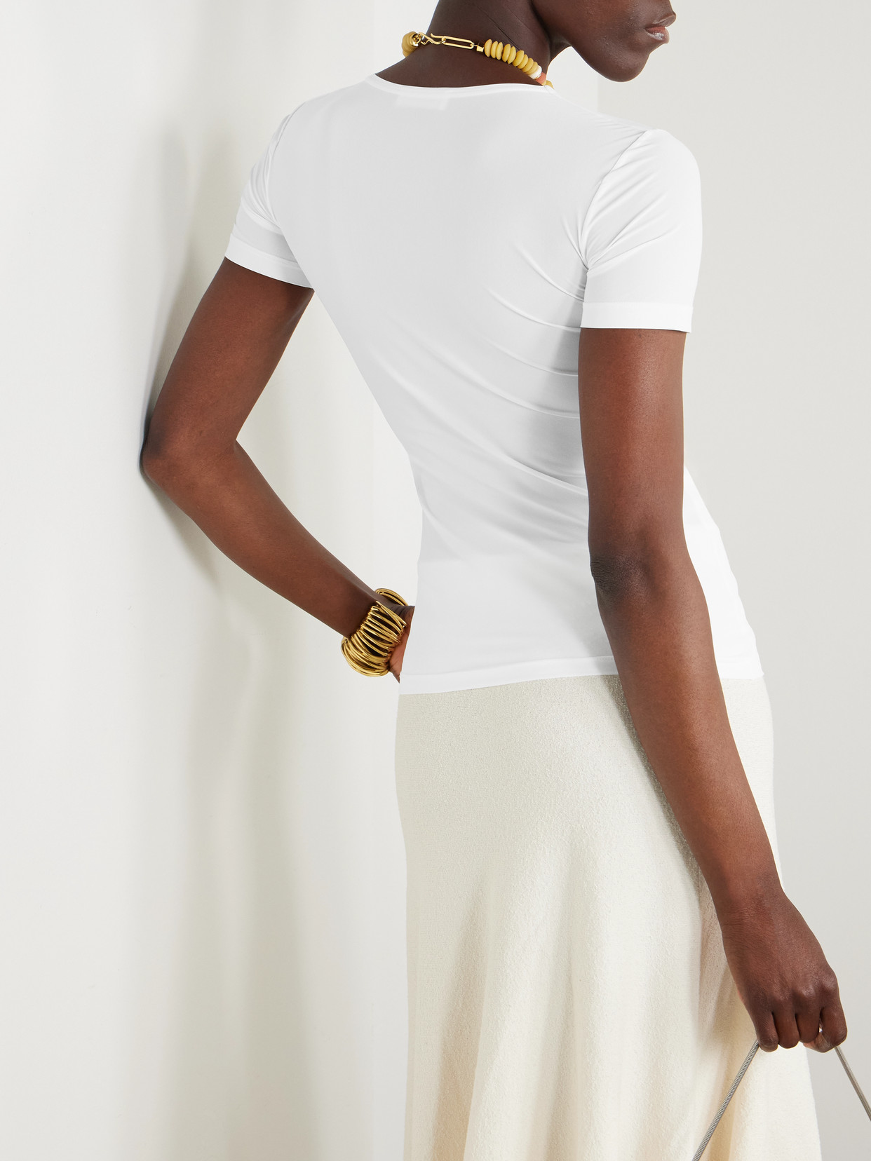 Jil Sander Stretch-jersey T-shirt In White