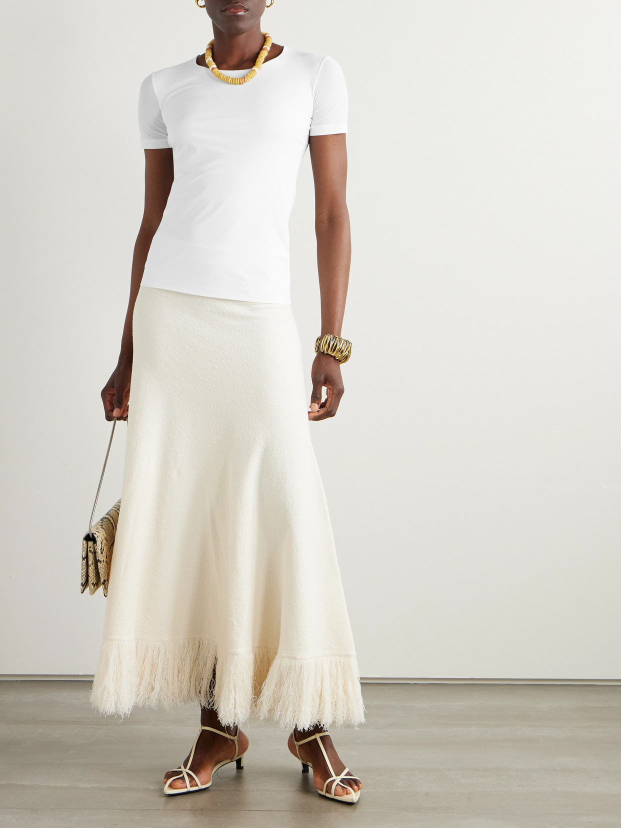 Jil Sander Stretch-jersey T-shirt In White