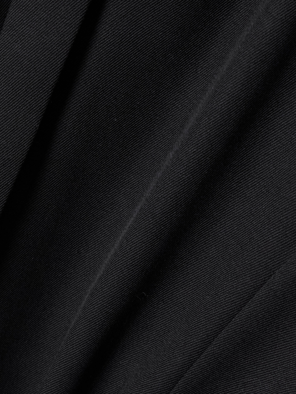Jil Sander Asymmetric Satin-trimmed Wool-twill Midi Shirt Dress