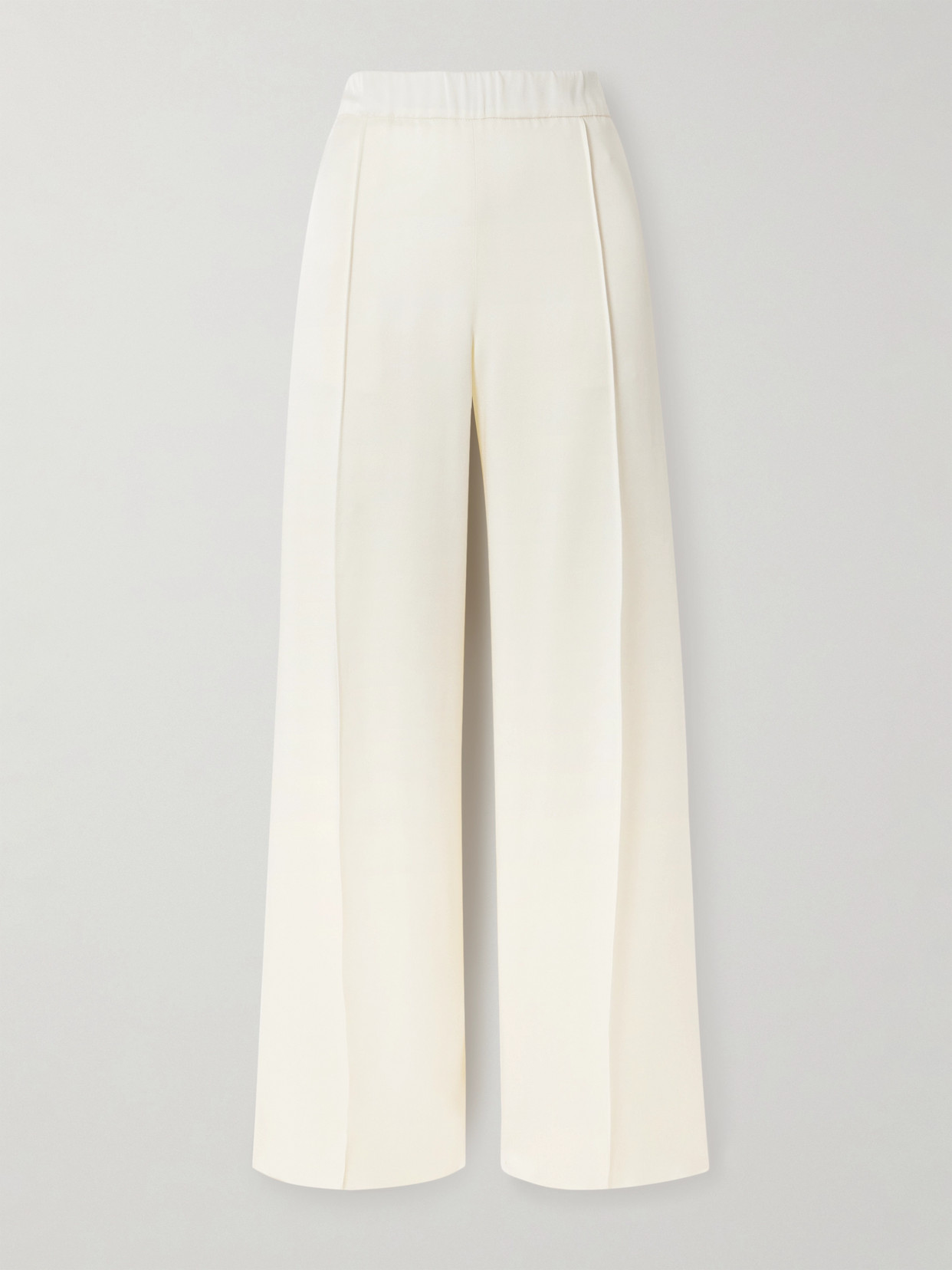 Jil Sander Satin Wide-leg Pants In White
