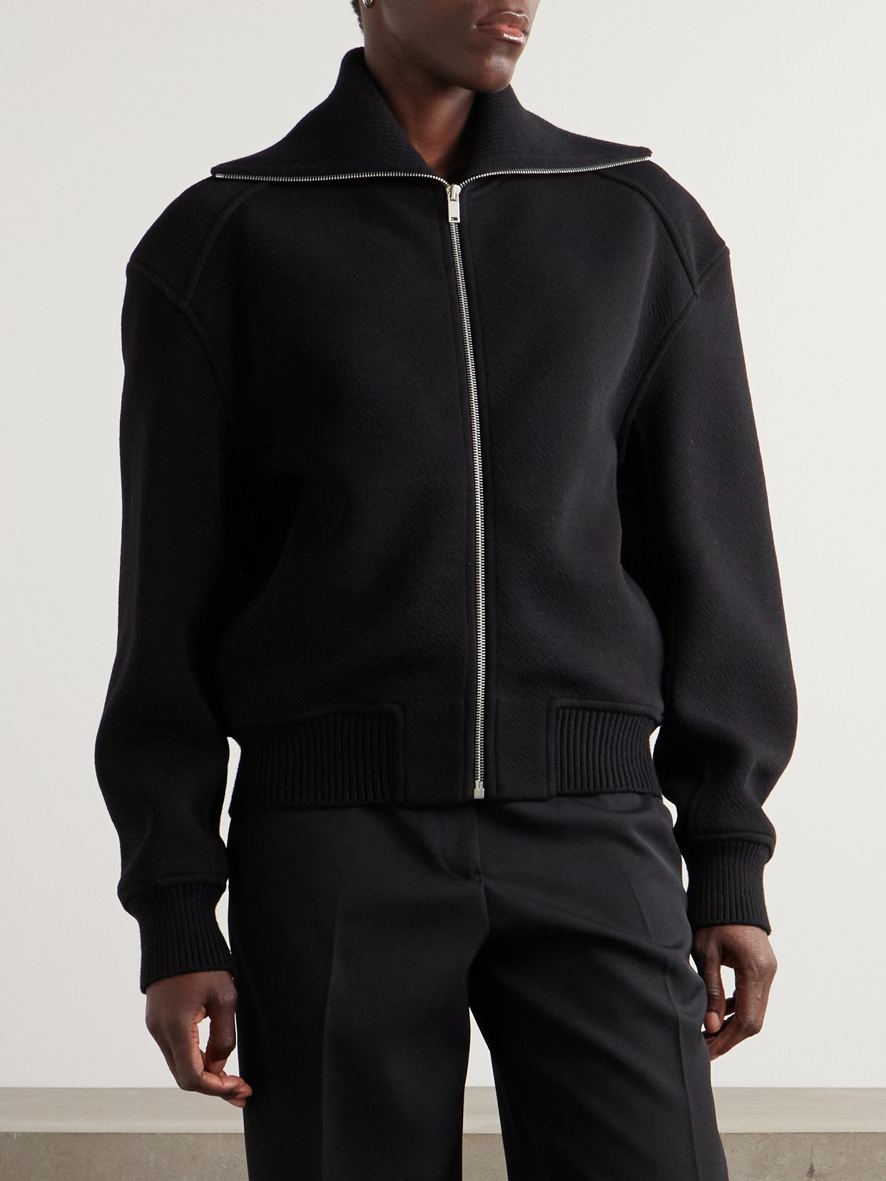 Jil Sander Oversized Wool-blend Bomber Jacket