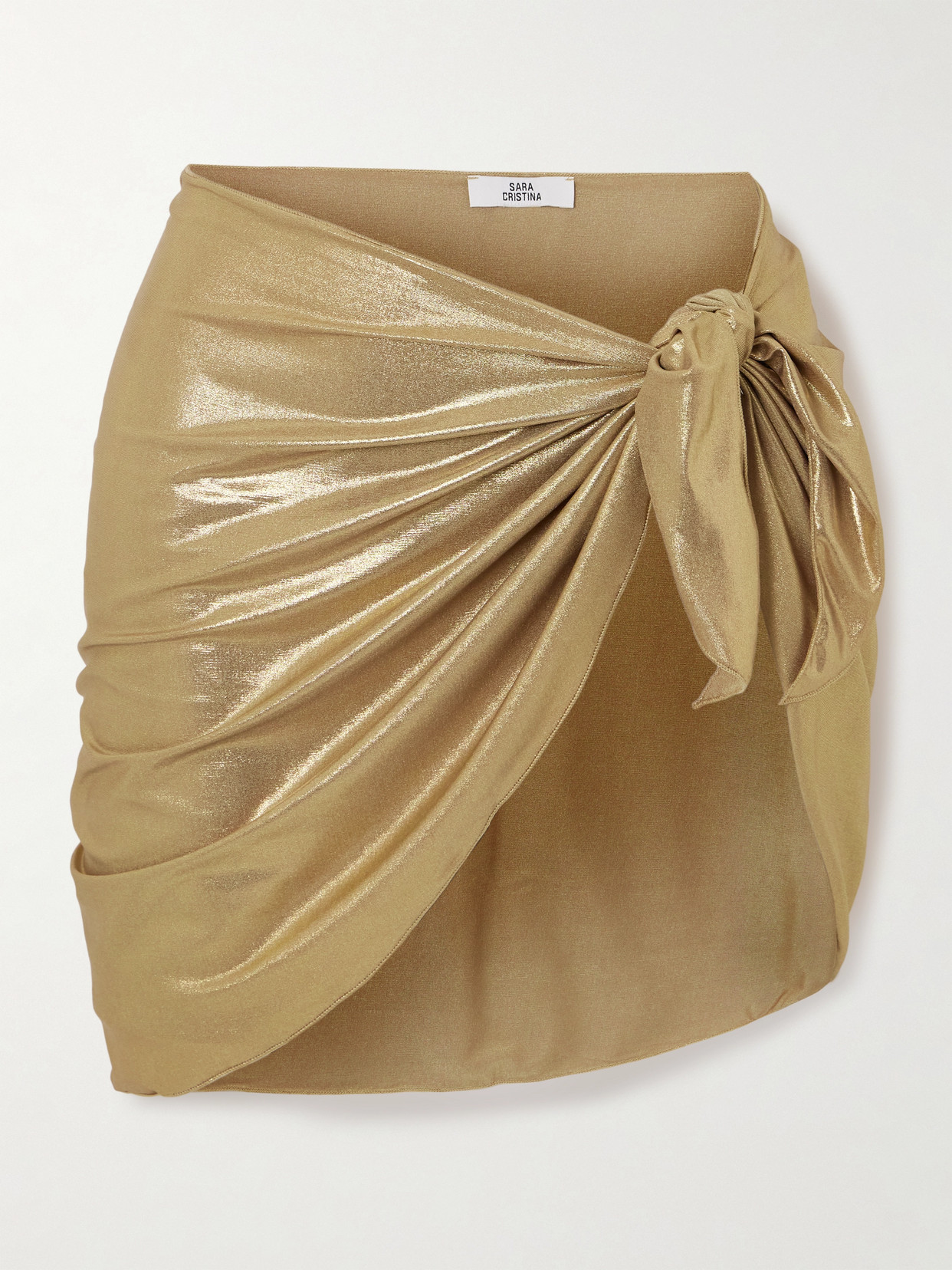Sara Cristina Lamé Pareo In Gold