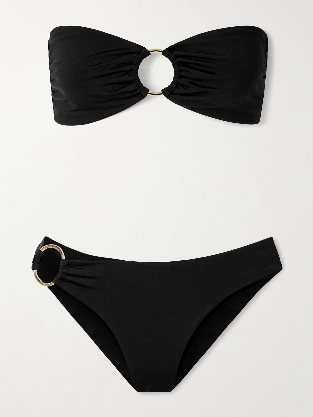 Sara Cristina Embellished Bandeau Bikini In Black