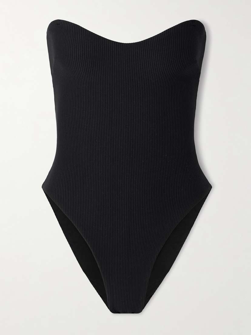 SARA CRISTINA Heart Ribbed Swimsuit