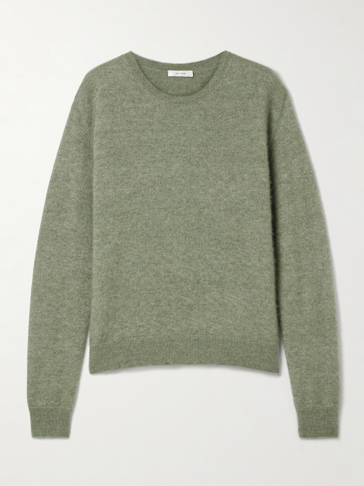 The Row Lorynna Cashmere And Silk-blend Sweater In Green
