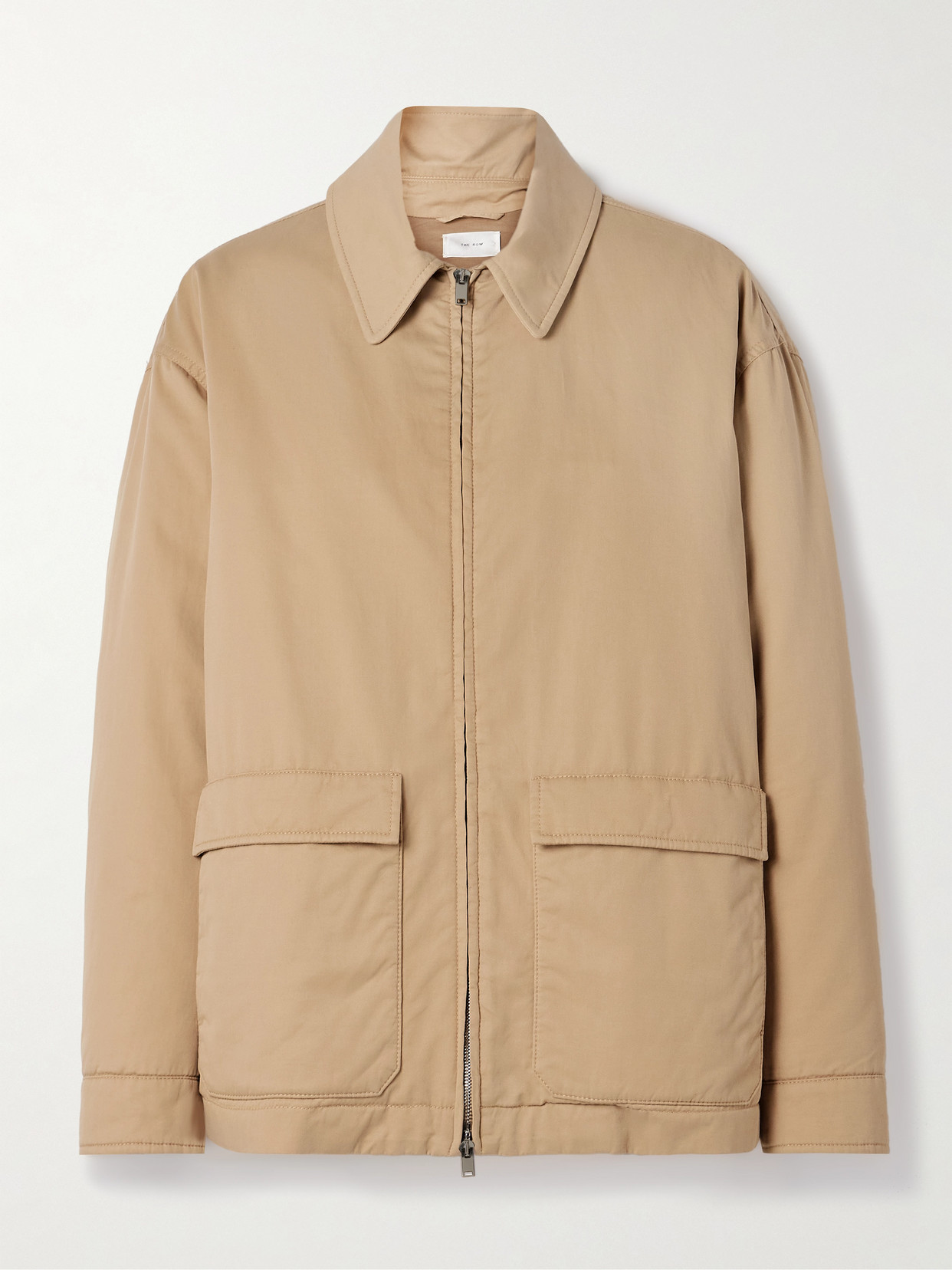 The Row Aurelius Padded Cotton And Cashmere-blend Gabardine Jacket In Neutral