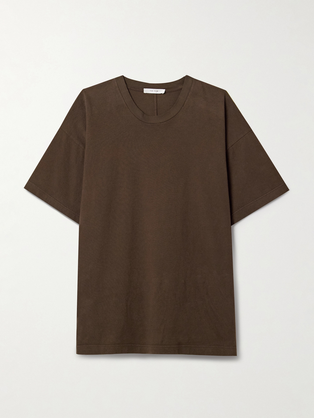 The Row Lavinia Cotton-jersey T-shirt In Brown