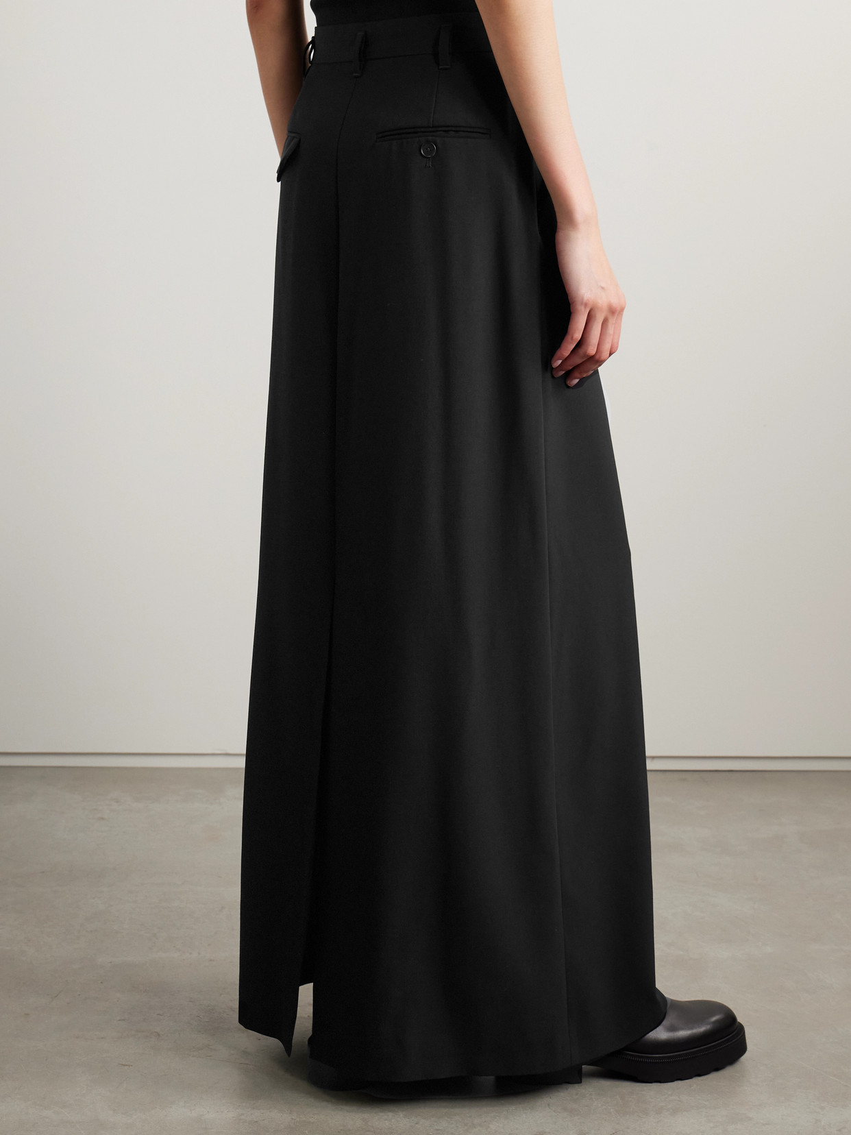 The Row Seraphyne Wool Maxi Skirt In Black
