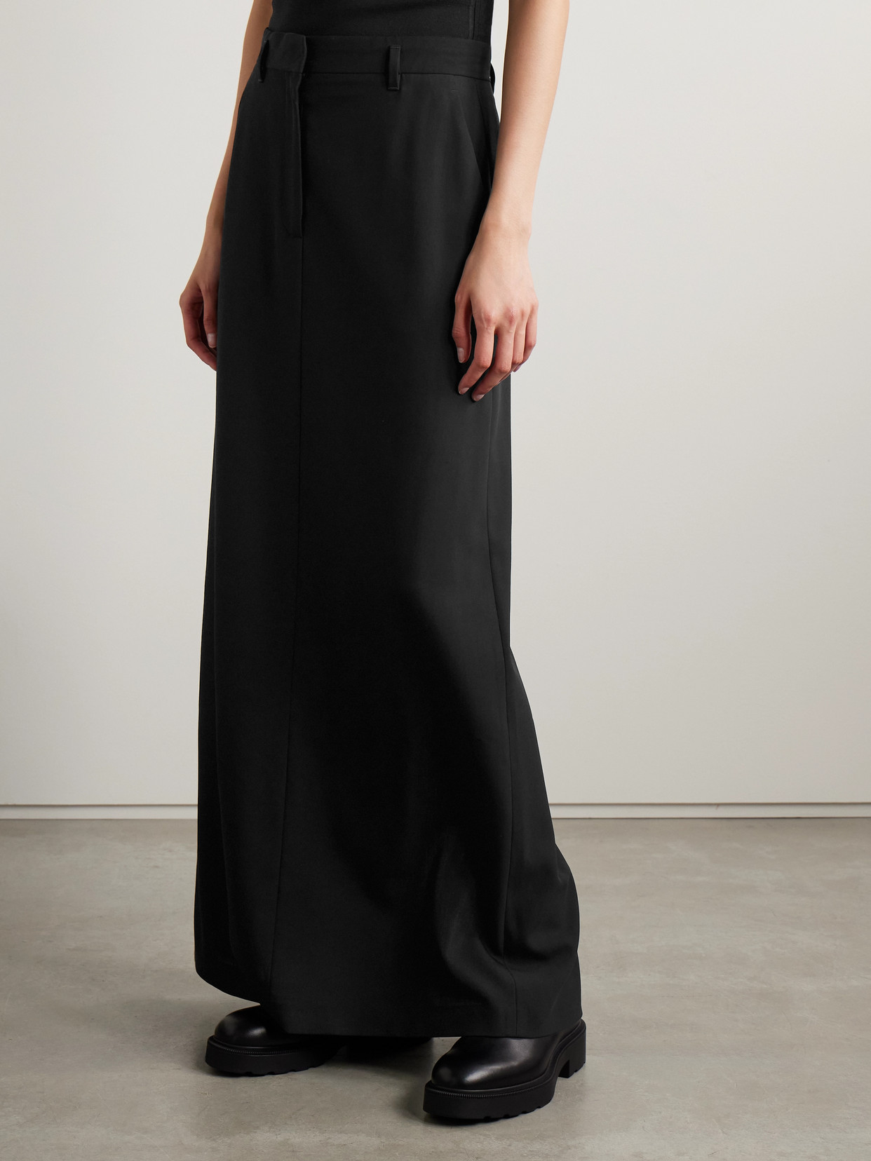 The Row Seraphyne Wool Maxi Skirt In Black