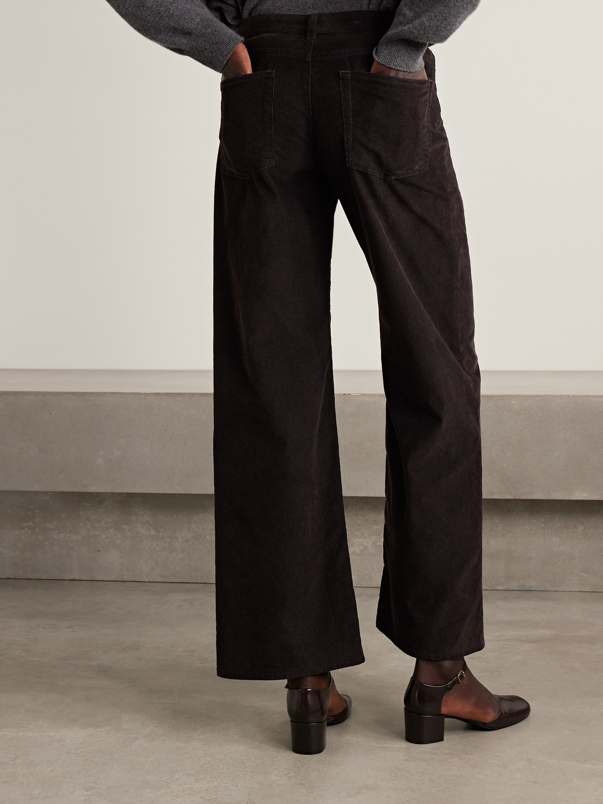 The Row Eglitta Cotton-blend Corduroy Straight-leg Pants In Brown