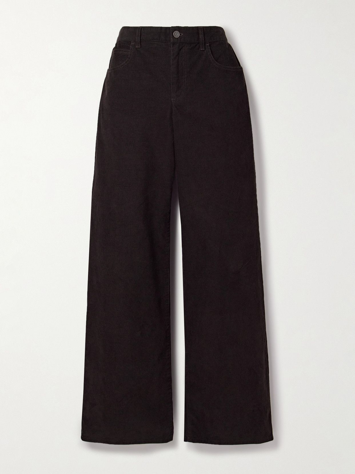 The Row Eglitta Cotton-blend Corduroy Straight-leg Pants In Brown