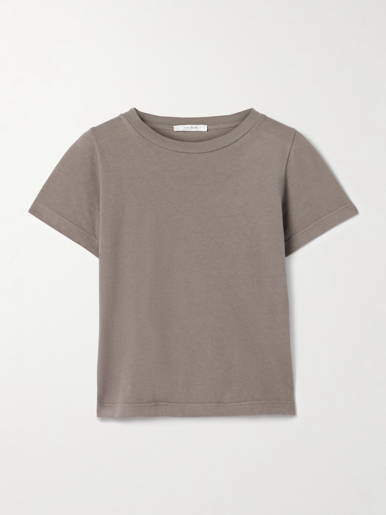 The Row Tori Cotton-jersey T-shirt In Brown
