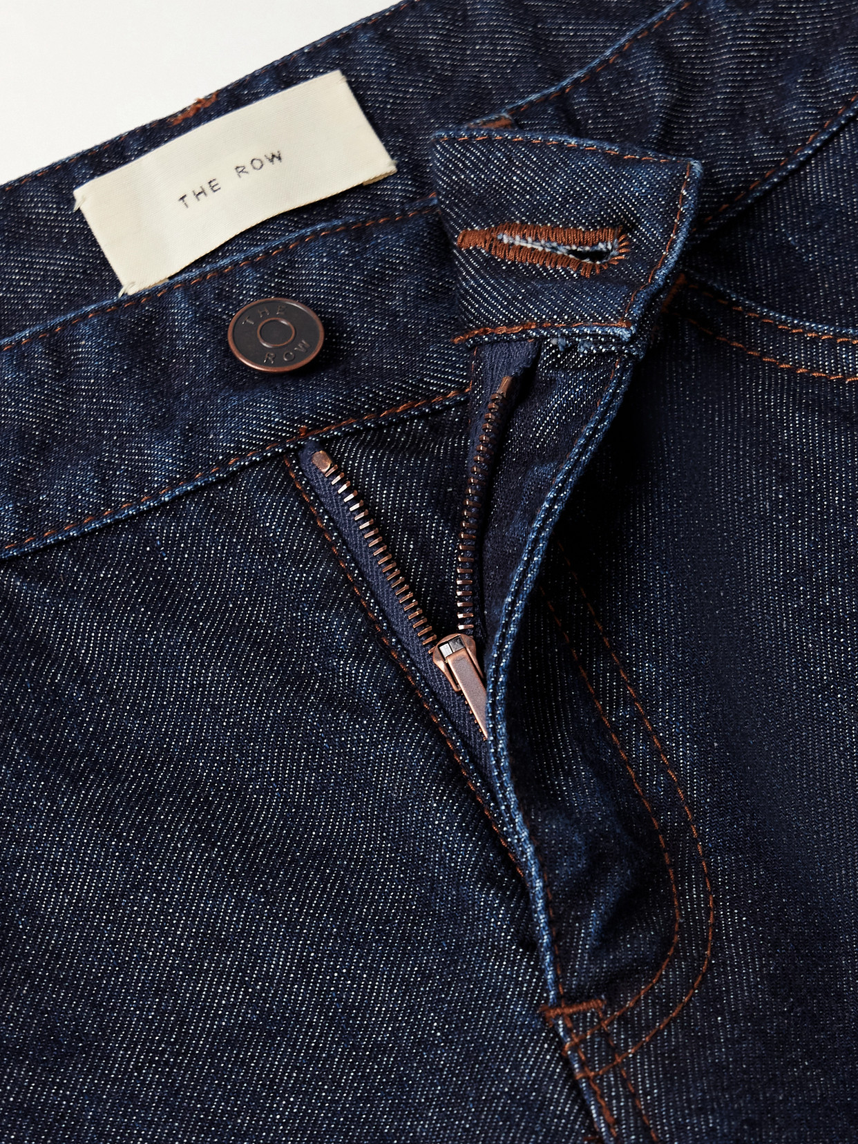 The Row Carlyl Mid-rise Straight-leg Jeans In Blue