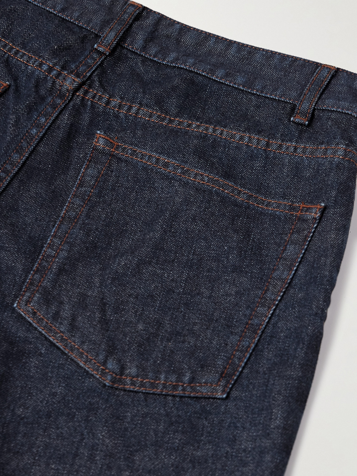 The Row Carlyl Mid-rise Straight-leg Jeans In Blue