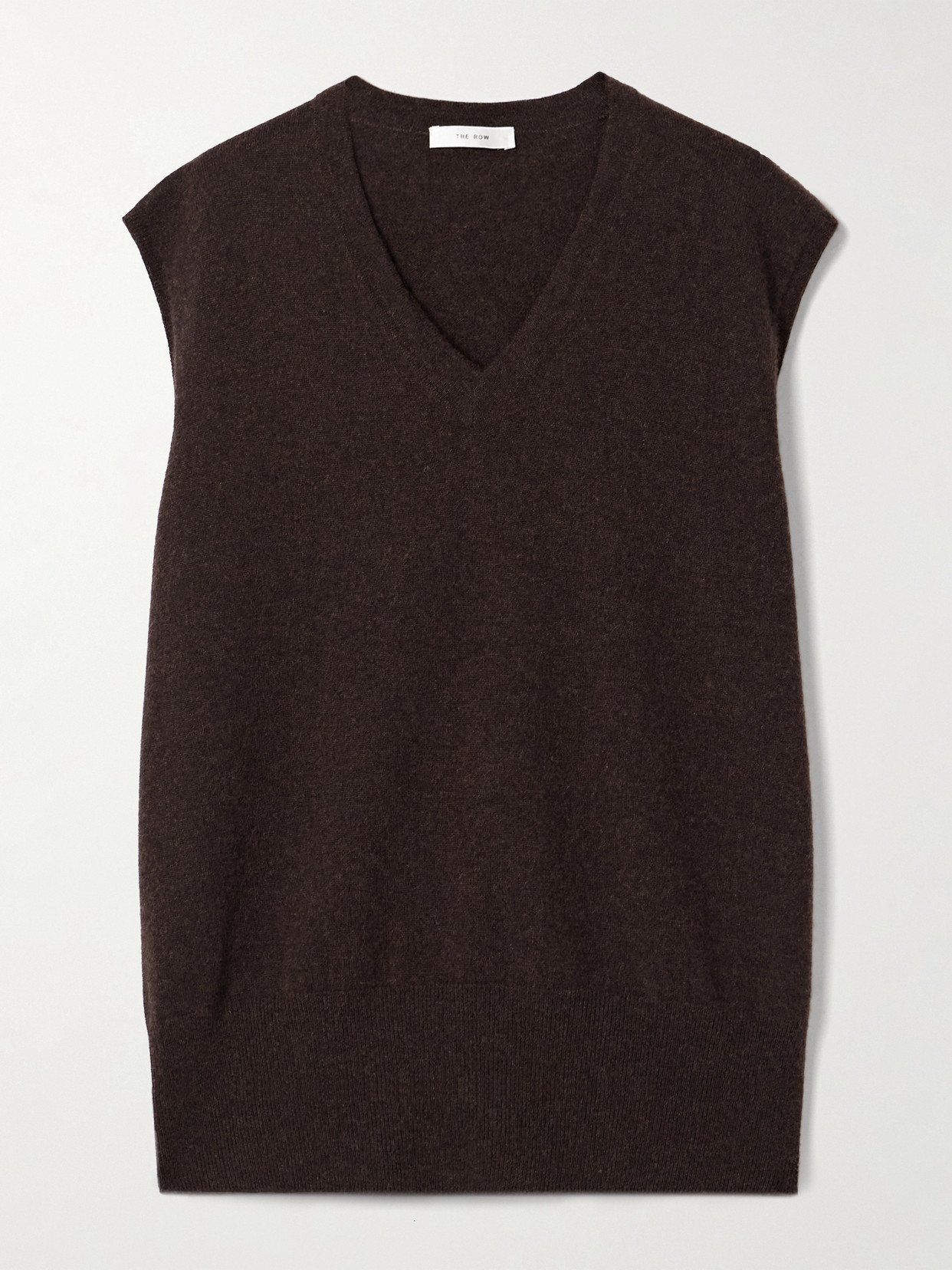 The Row Levi Cashmere Tank In Brown