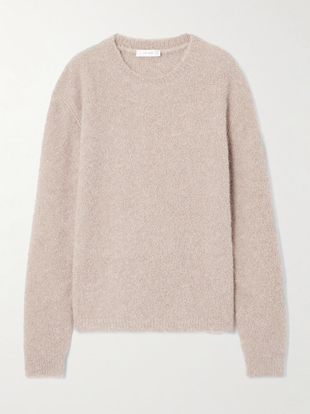 The Row Leorina Cashmere, Alpaca And Silk-blend Sweater In Neutral