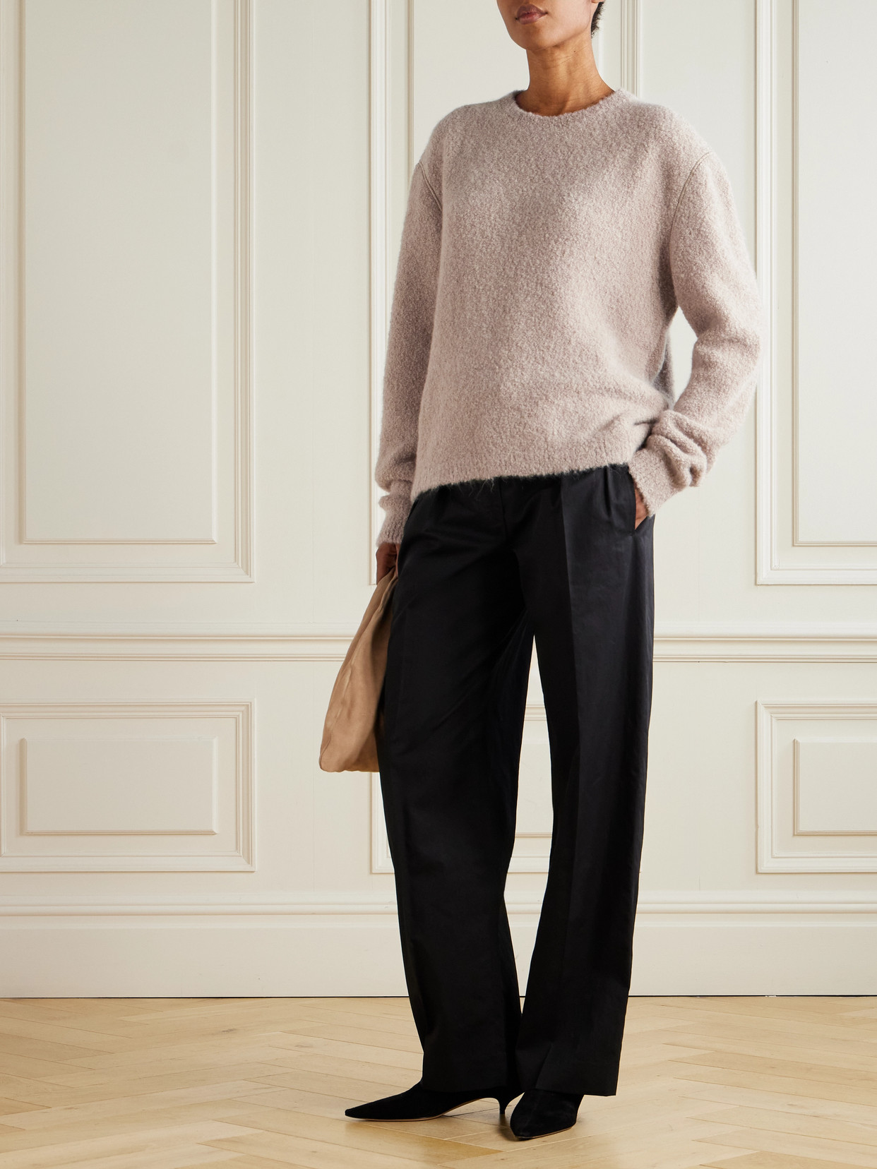 Leorina Cashmere, Alpaca And Silk-Blend Sweater