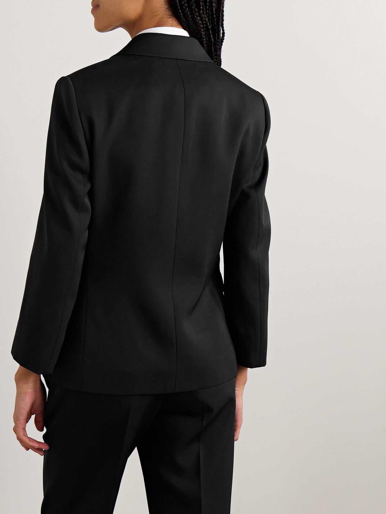 The Row Eudora Wool-gabardine Blazer In Black