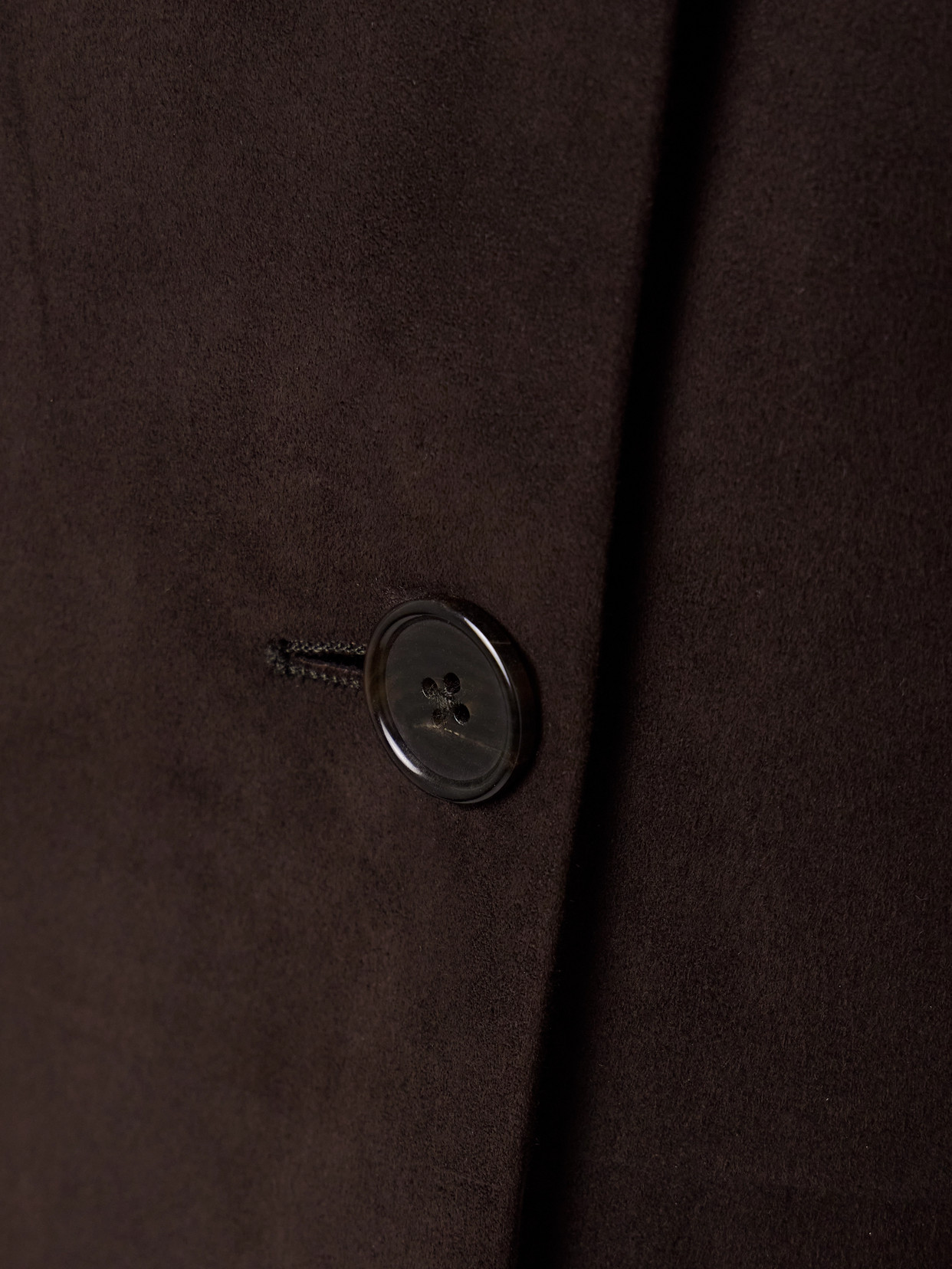 The Row Fabian Suede Single-breasted Jacket In Brown