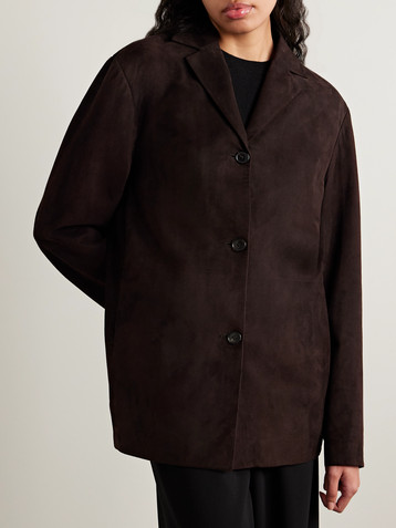 The Row Fabian suede jacket