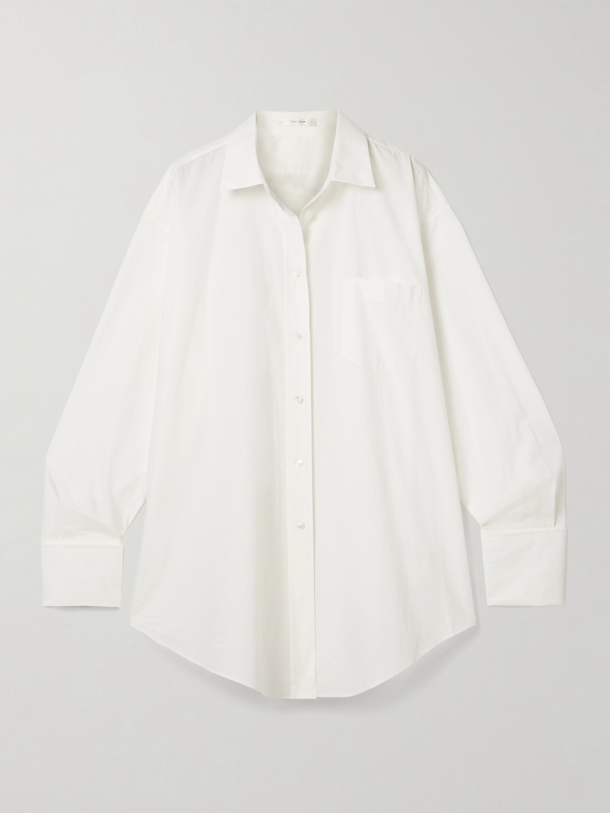 The Row Ment Oversized Cotton-poplin Shirt In White