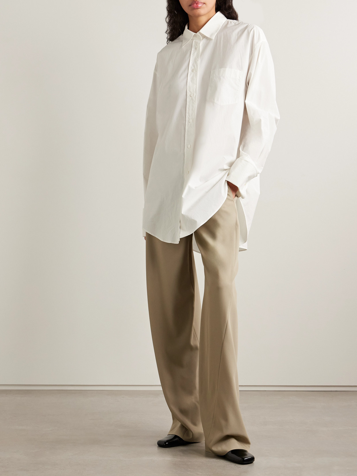 Ment Oversized Cotton-Poplin Shirt