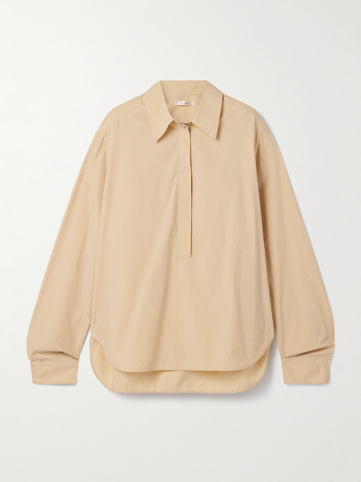 The Row Margan Oversized Cotton Shirt In Neutral