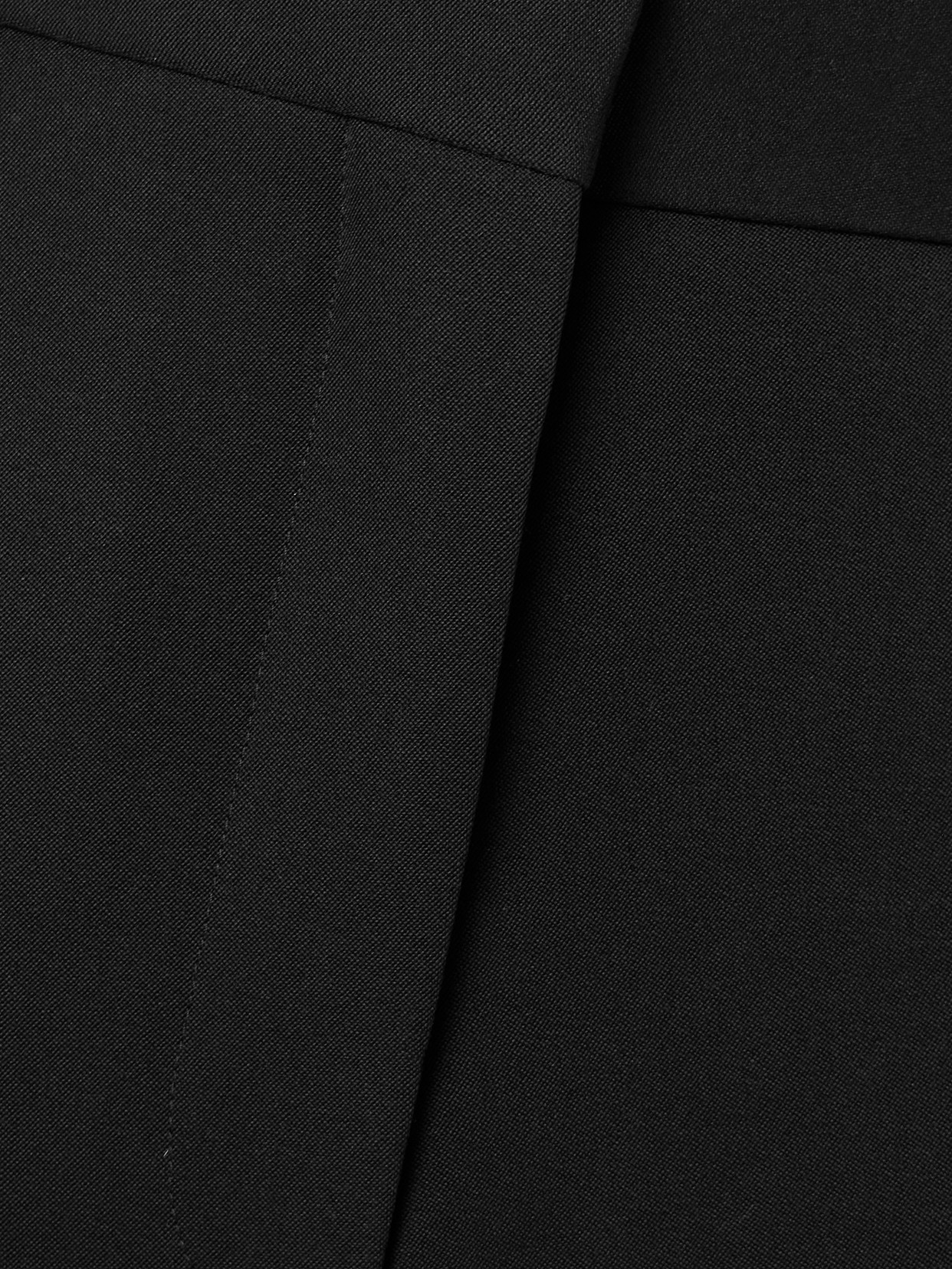 The Row Relian Pleated Wool-gabardine Straight-leg Pants In Black