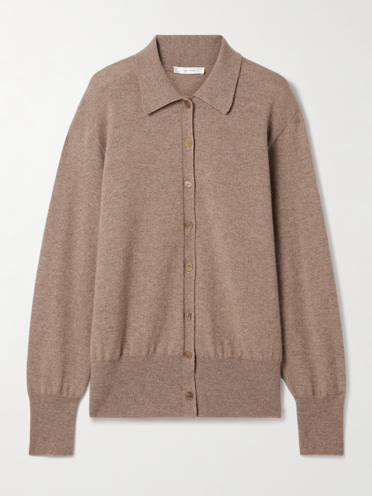 The Row Lillia Cashmere Cardigan In Brown