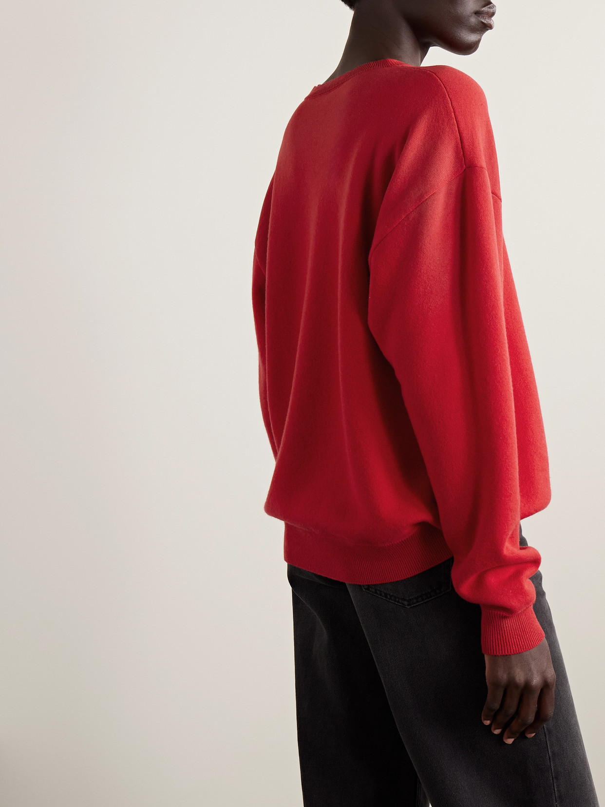 The Row Leora Cashmere Sweater In Red