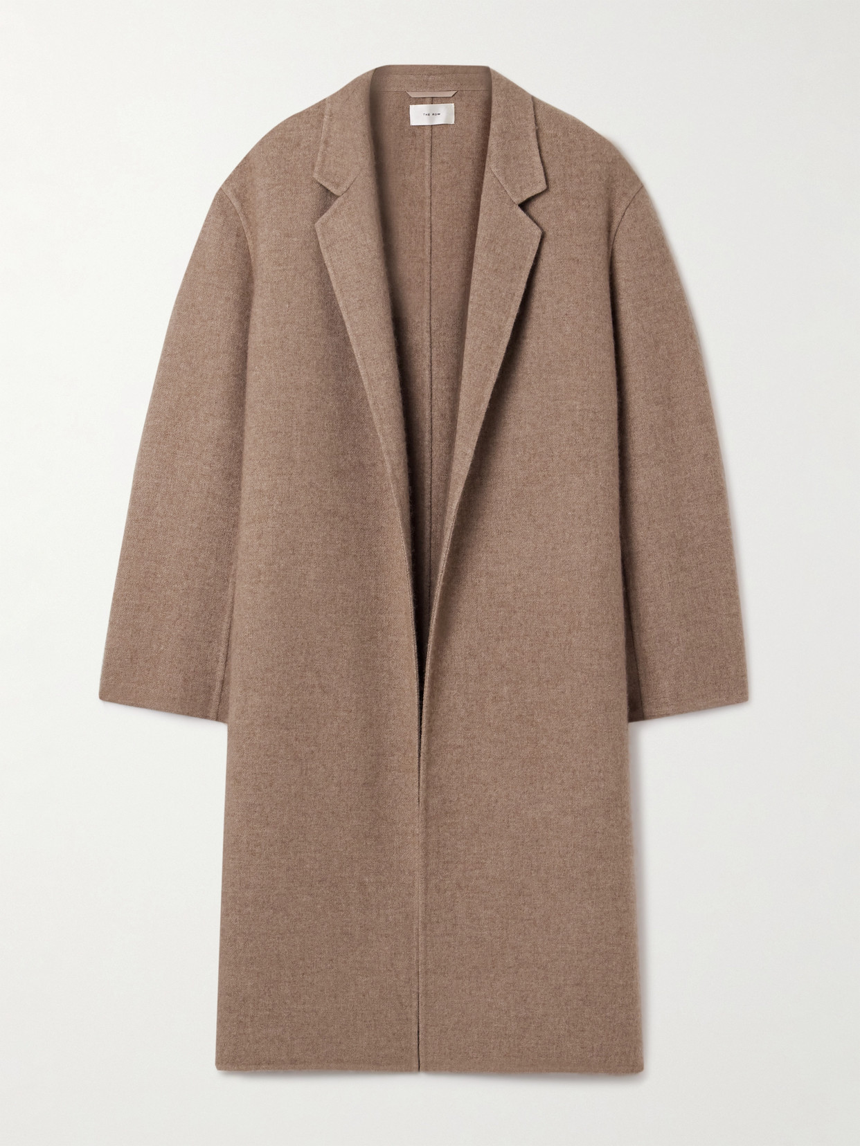The Row Fedra Cashmere And Cotton-blend Coat In Brown