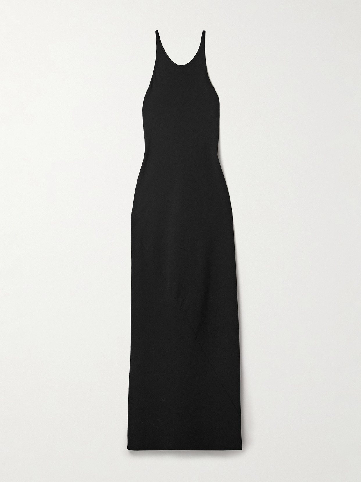 The Row Johanne Silk-crepe Maxi Dress In Black