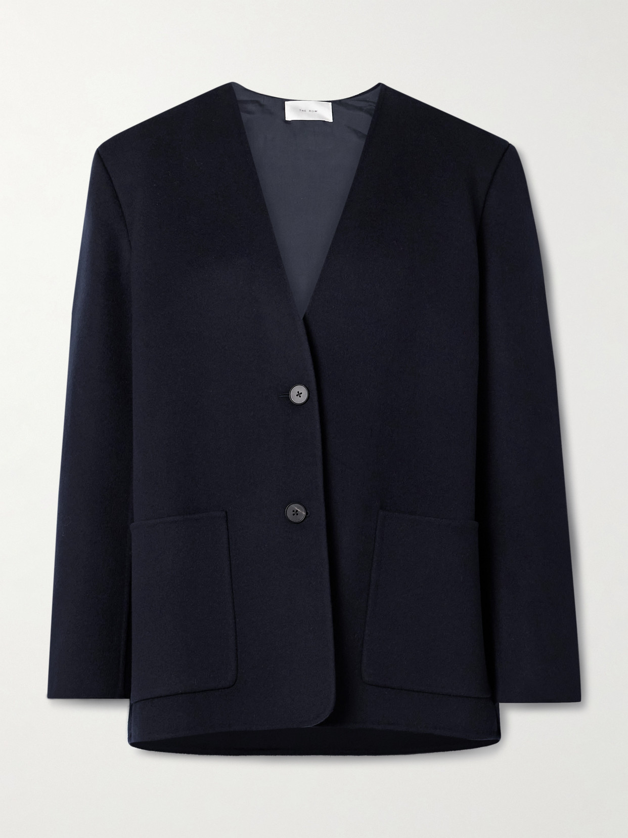 The Row Adoma Cashmere Blazer In Blue